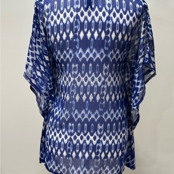 Women's H&M Blue and White Short Sleeve Tunic in Size 4 - Picture 4 of 5